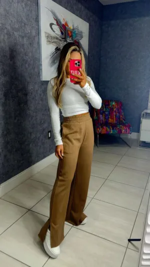 7012 Soft knit wide leg lounge pants