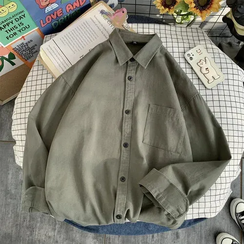 Aidase Spring Autumn Cotton White Shirts Male Long Sleeve Man Shirts Black Elegant Shirts for Men