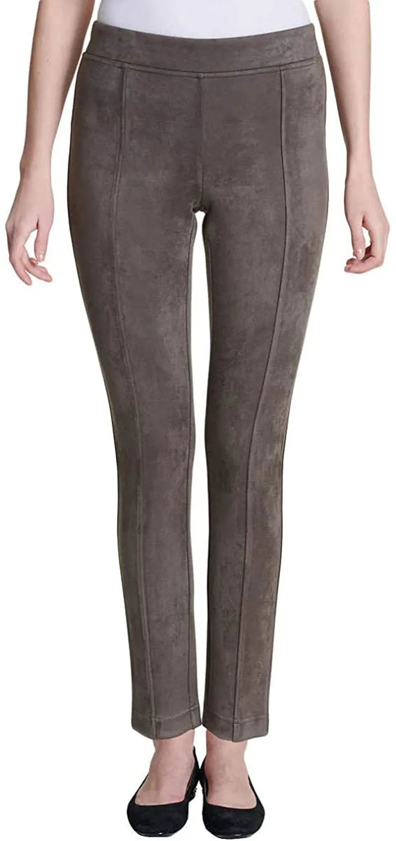 Andrew Marc Women's Super Soft Stretch Faux Suede Pull On Pants