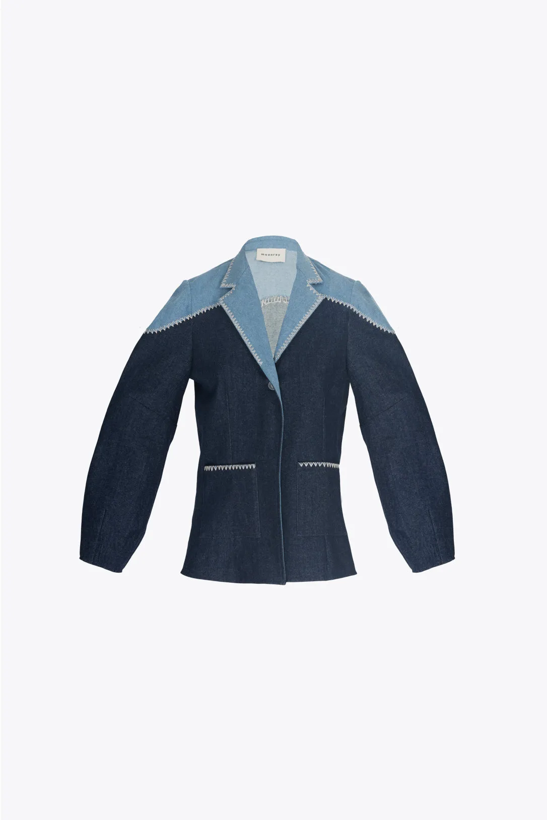 anwen denim blazer