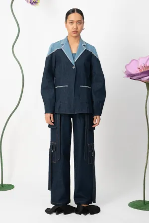 anwen denim blazer