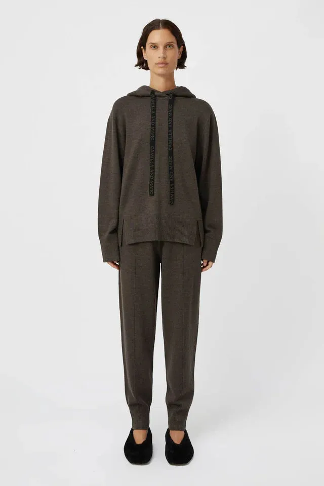 Arden Knit Hoodie Warm Charcoal Marle
