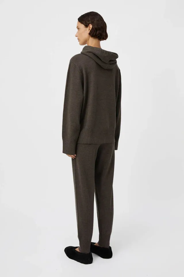 Arden Knit Hoodie Warm Charcoal Marle