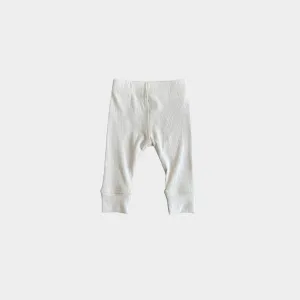 Baby Ribbed Leggings - Cream
