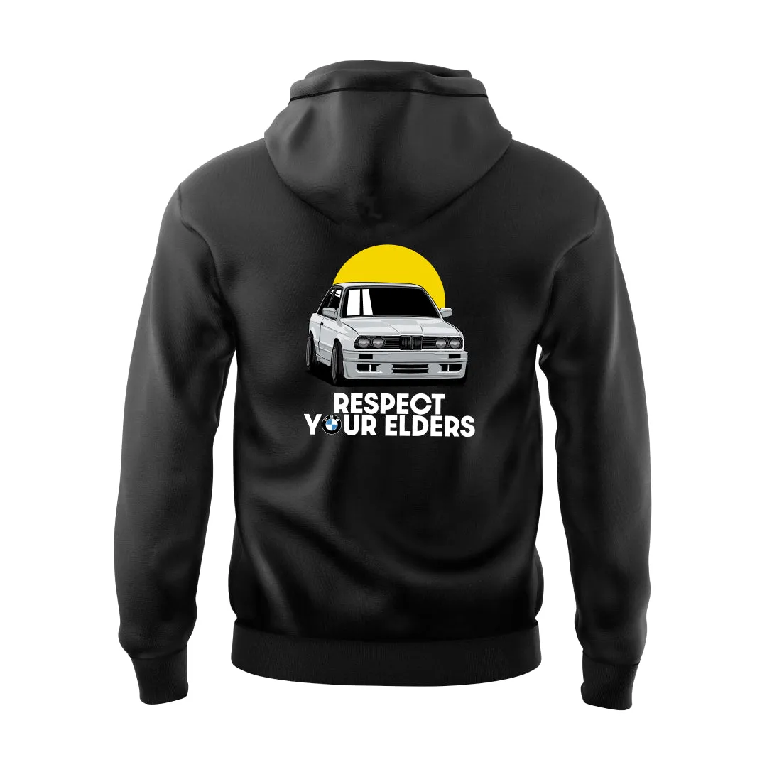 BMW Respect the Elder Black Unisex Motorsport Hoodie