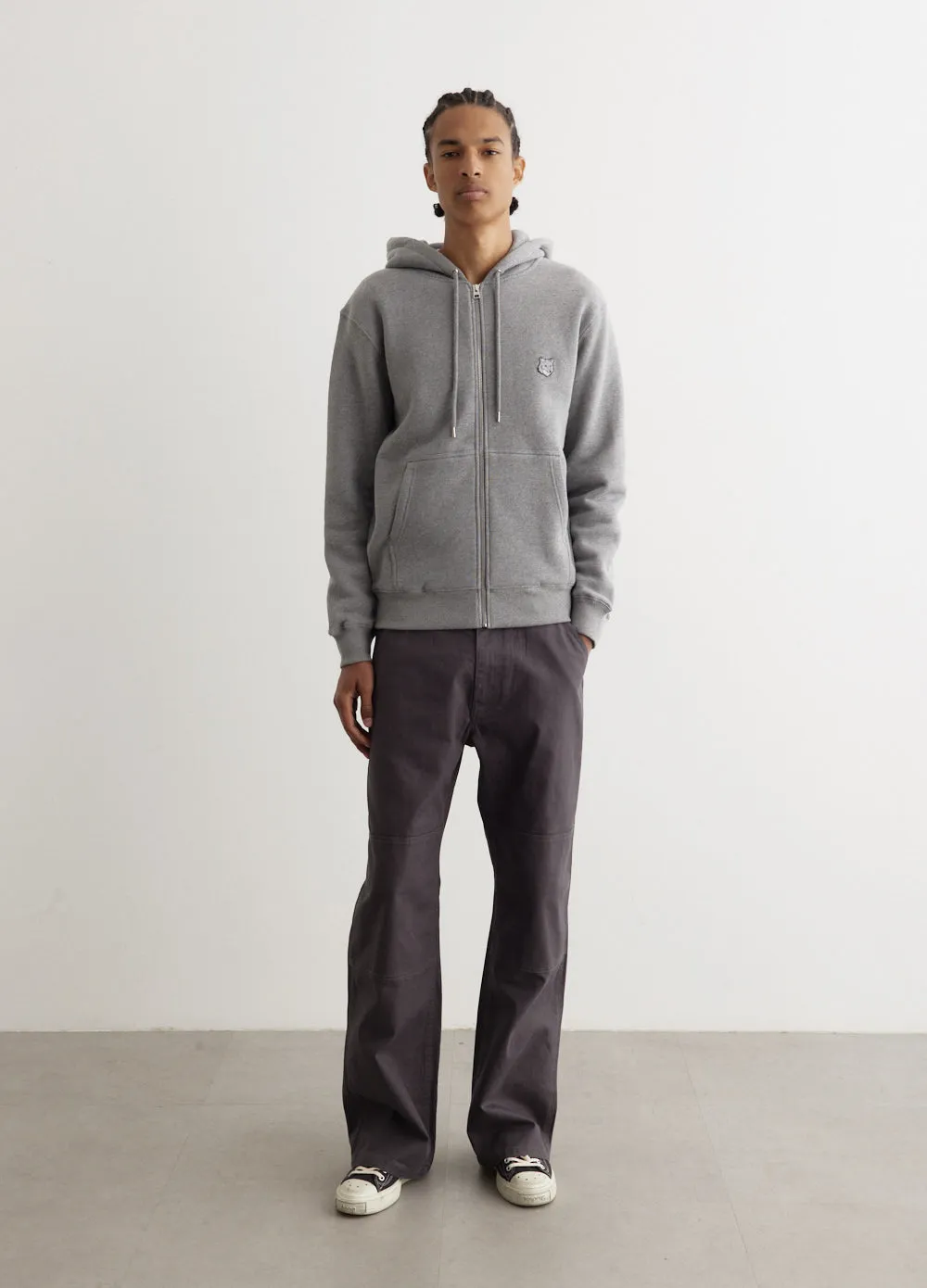 Bold Fox Head Patch Comfort Zipped Hoodie