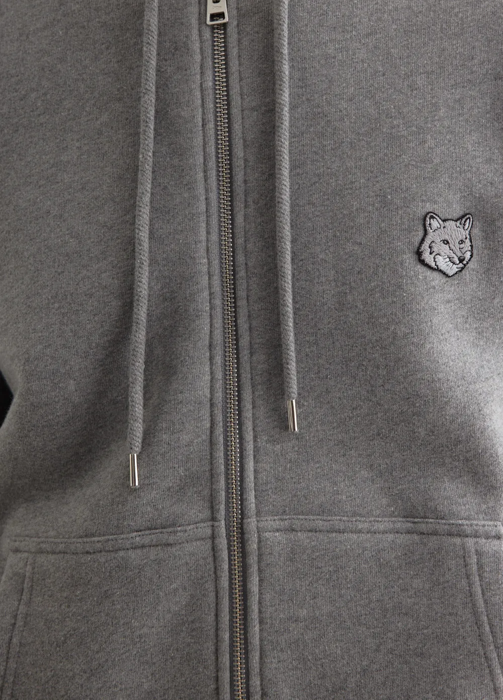 Bold Fox Head Patch Comfort Zipped Hoodie