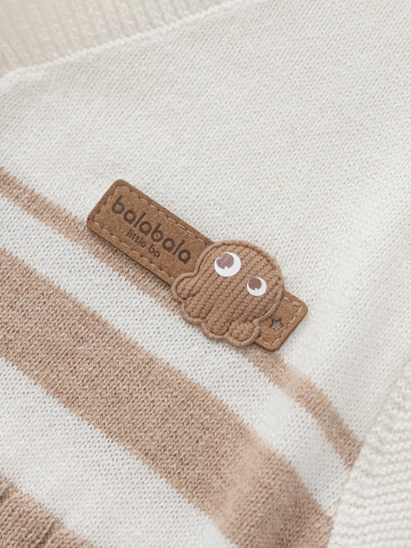 Boy Baby Clothes White Coffee Hue Small Octopus Sweater