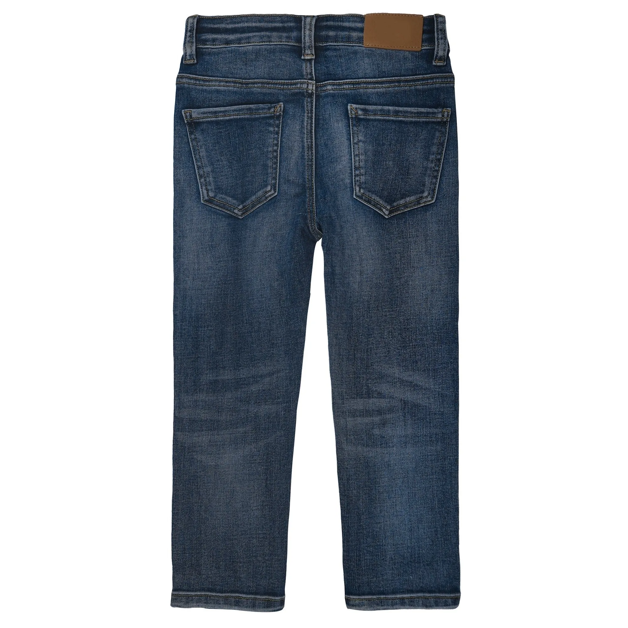 Boys Jeans Little Big Elastic Band Inside Simple Desgin Stretchy Denim Pants