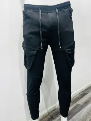 Cargo Knit Jogger (Black)