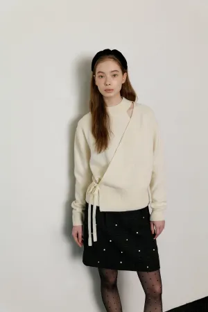 Cashmere Wrap Knit In Cream