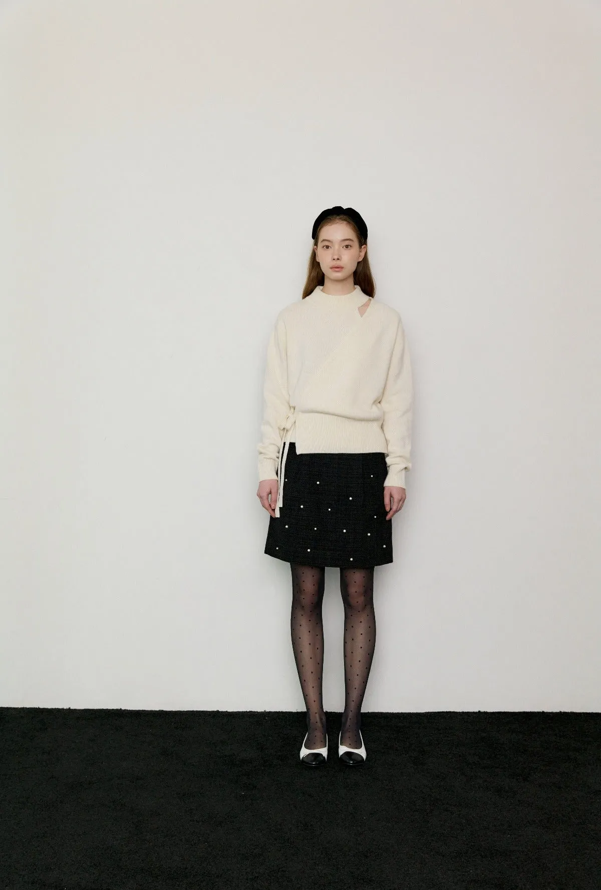 Cashmere Wrap Knit In Cream