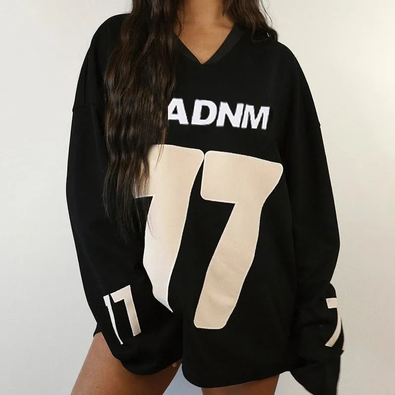 Casual Oversized Jersey Pullover Sweater