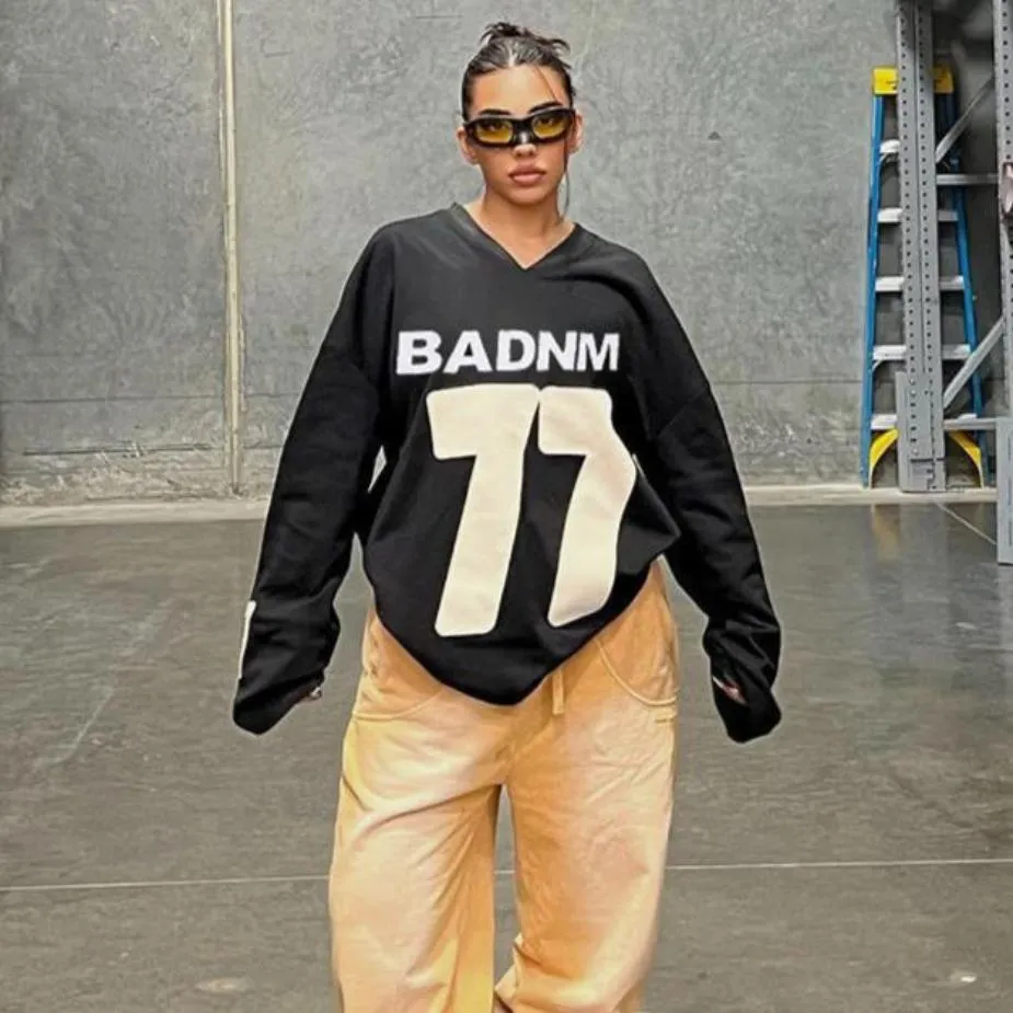 Casual Oversized Jersey Pullover Sweater