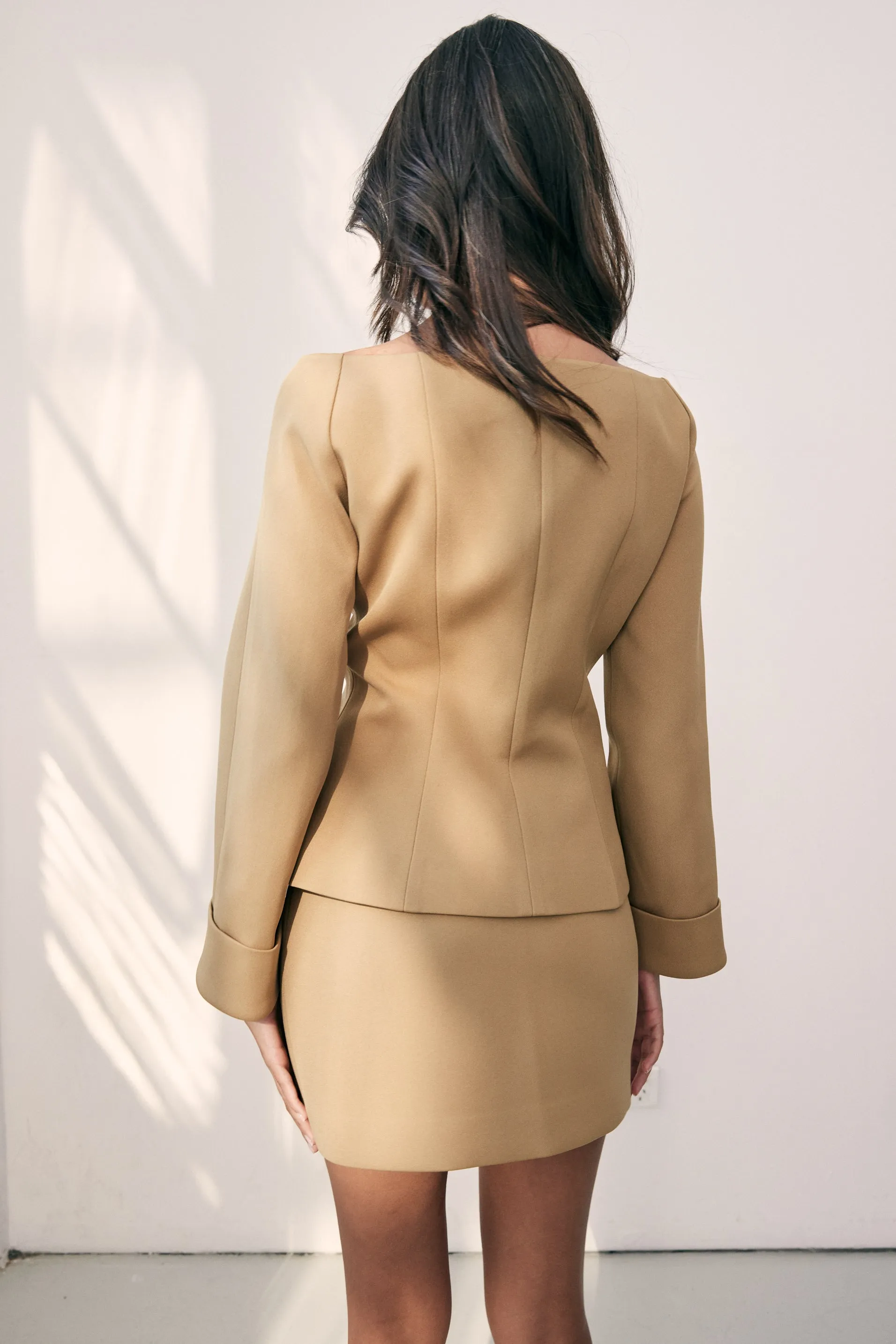 Daphne Off Shoulder Blazer Set