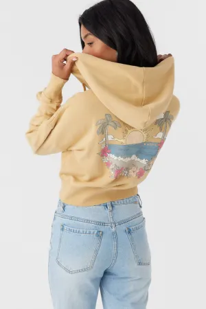 DARCIE ZIP FLEECE HOODY JACKET