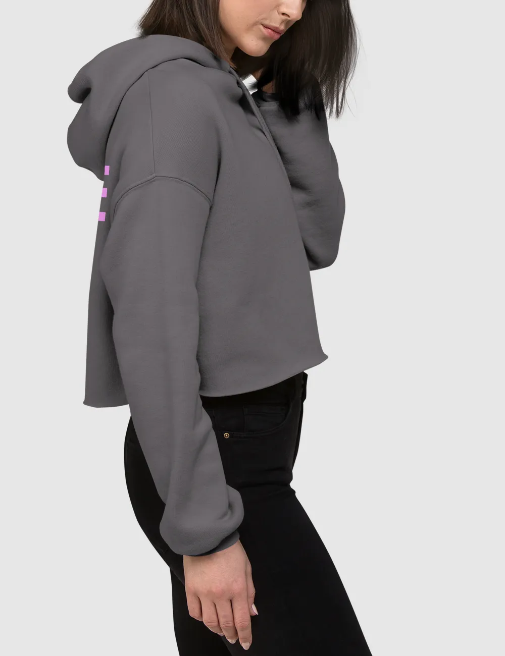 Dead Inside | Back Print Crop Hoodie