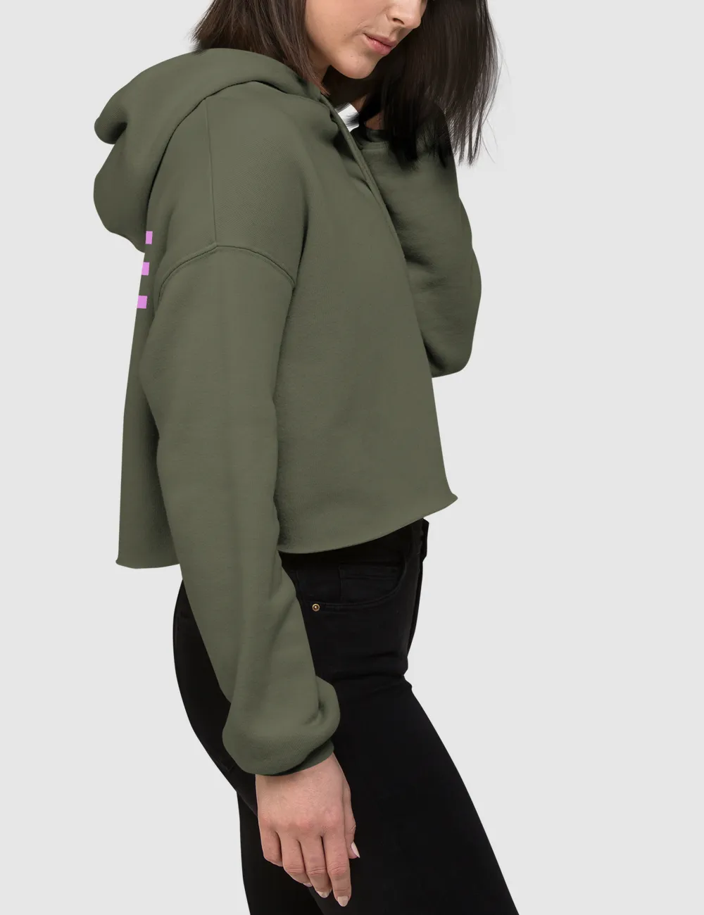 Dead Inside | Back Print Crop Hoodie