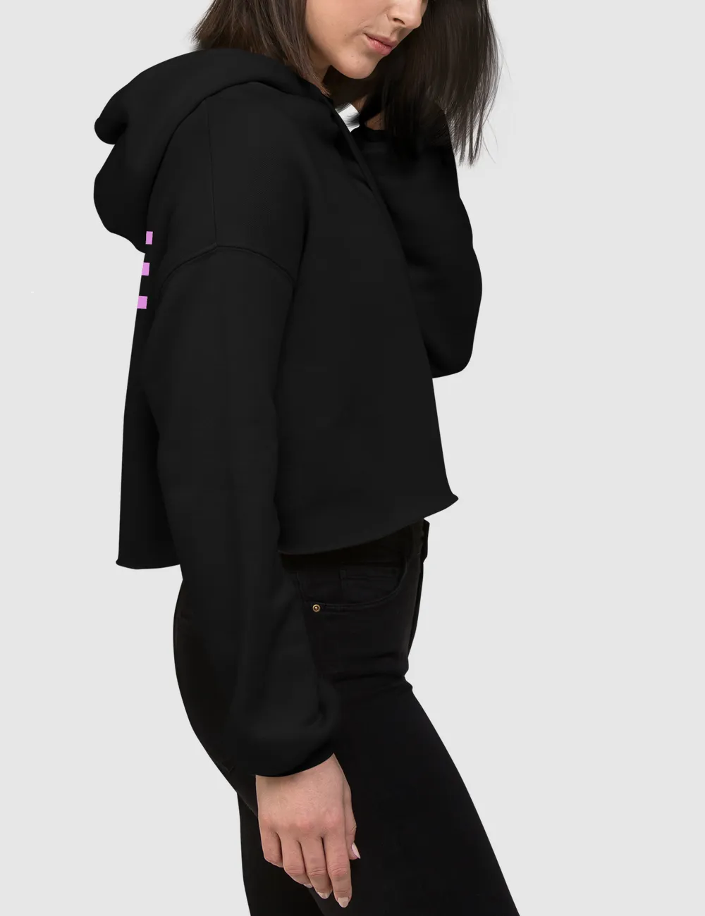 Dead Inside | Back Print Crop Hoodie