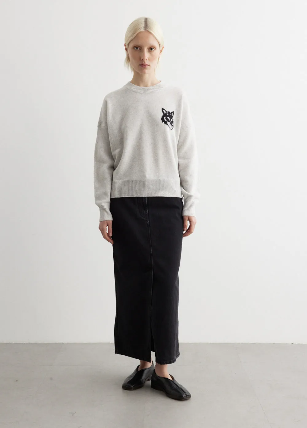 Fox Head Intarsia Comfort Jumper