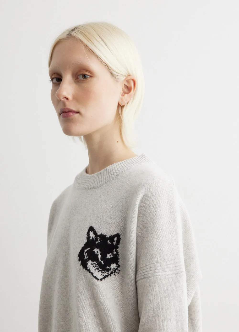 Fox Head Intarsia Comfort Jumper