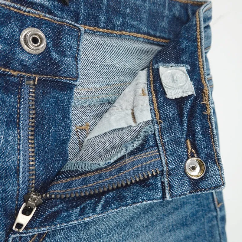 Girls Jeans Little Big Elastic Band Inside Stretchy Micro Flared Boot Cut Denim Pants