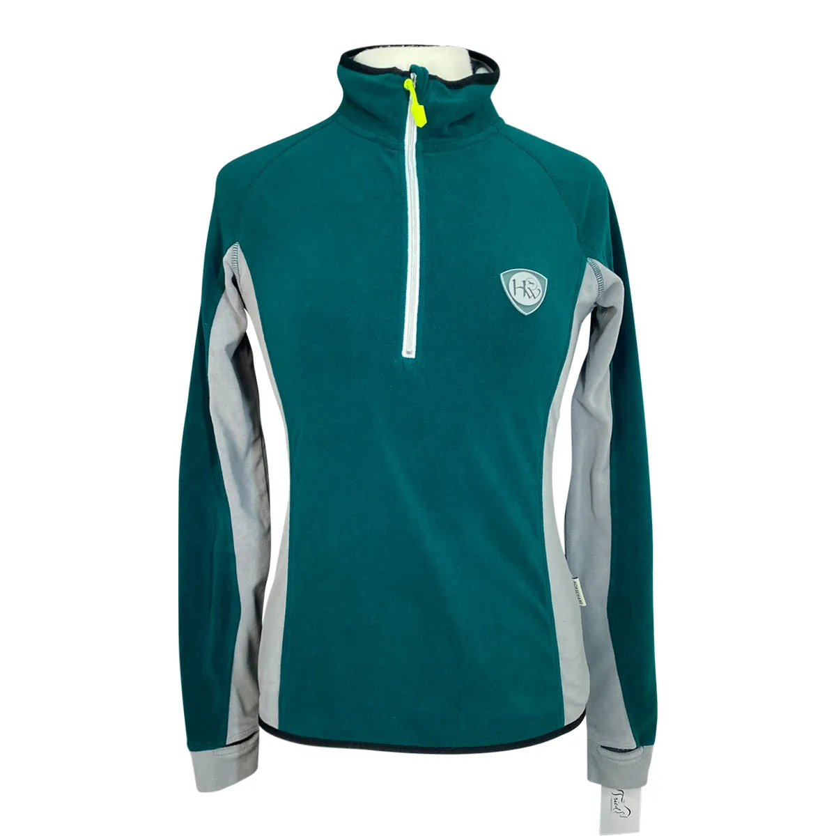 Horseware 'Fiona' 1/4 Zip Fleece Pullover in Pine/Grey - Women's Small