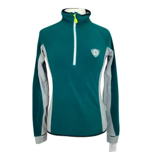 Horseware 'Fiona' 1/4 Zip Fleece Pullover in Pine/Grey - Women's Small