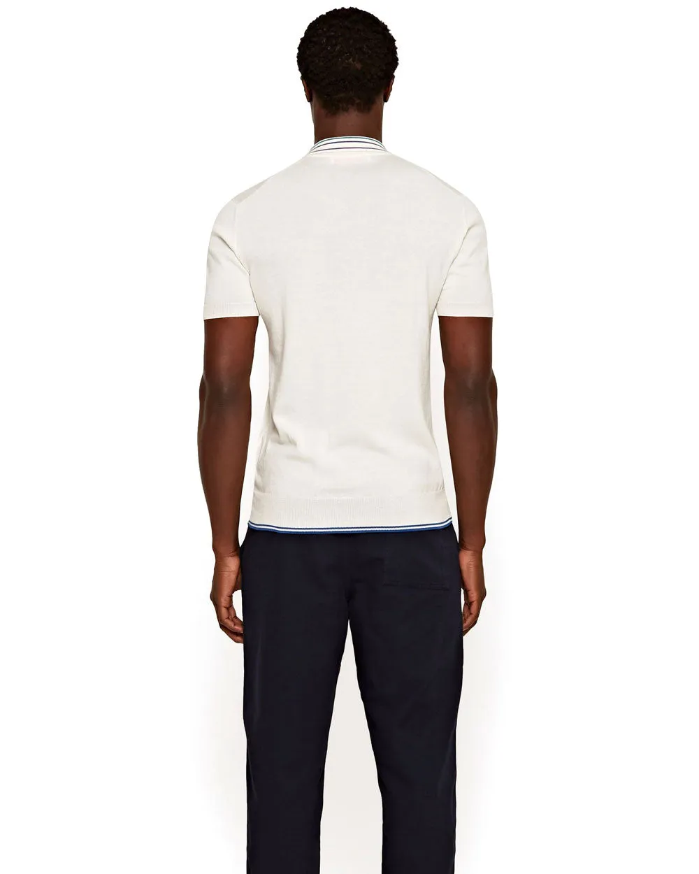 Limestone Tipped Collar Maurice Polo Shirt