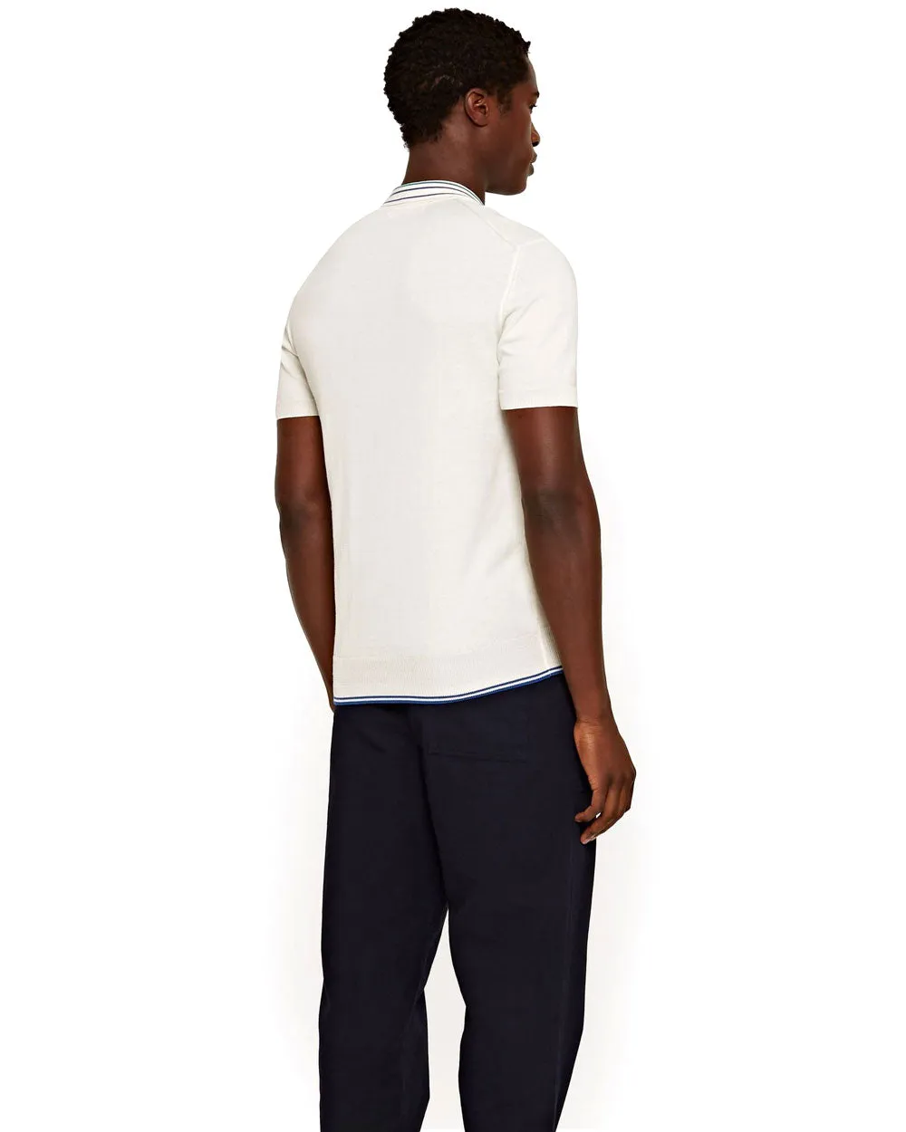 Limestone Tipped Collar Maurice Polo Shirt