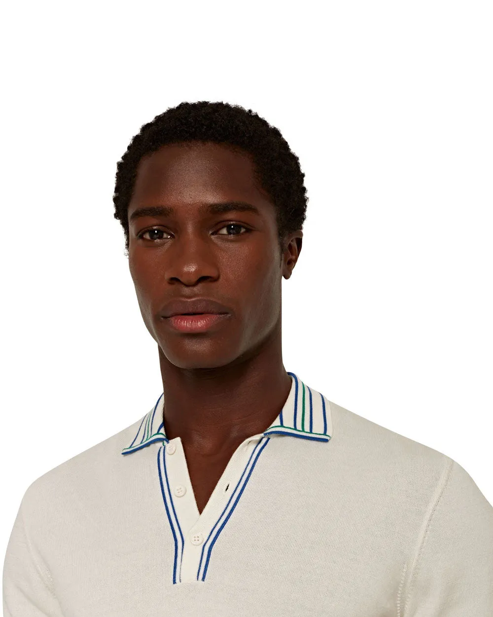 Limestone Tipped Collar Maurice Polo Shirt