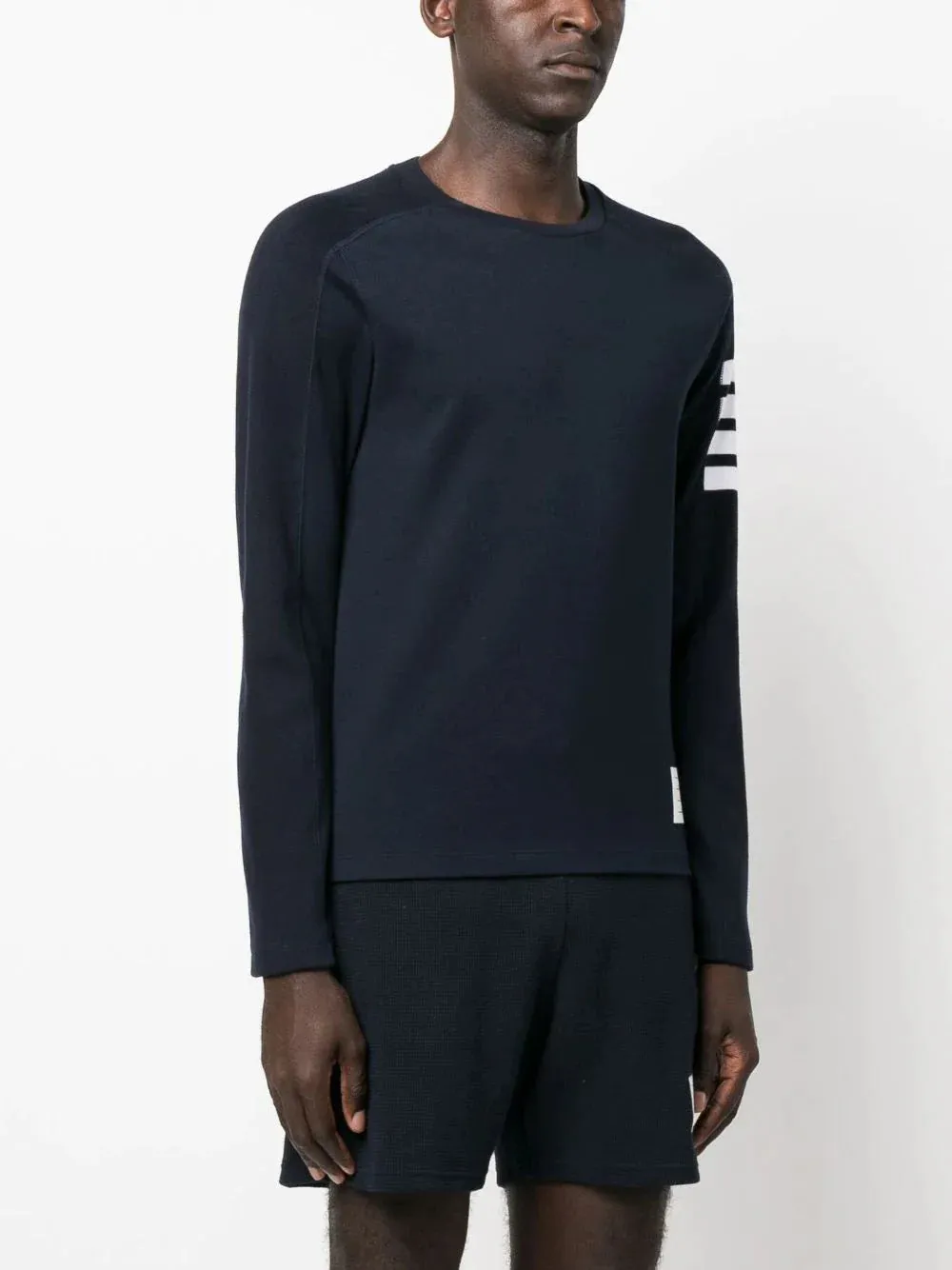 Long Sleeve Tee With 4 Bar Stripe