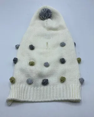 Martha silver Stewart Pom-Pom Hooded Dog Sweater