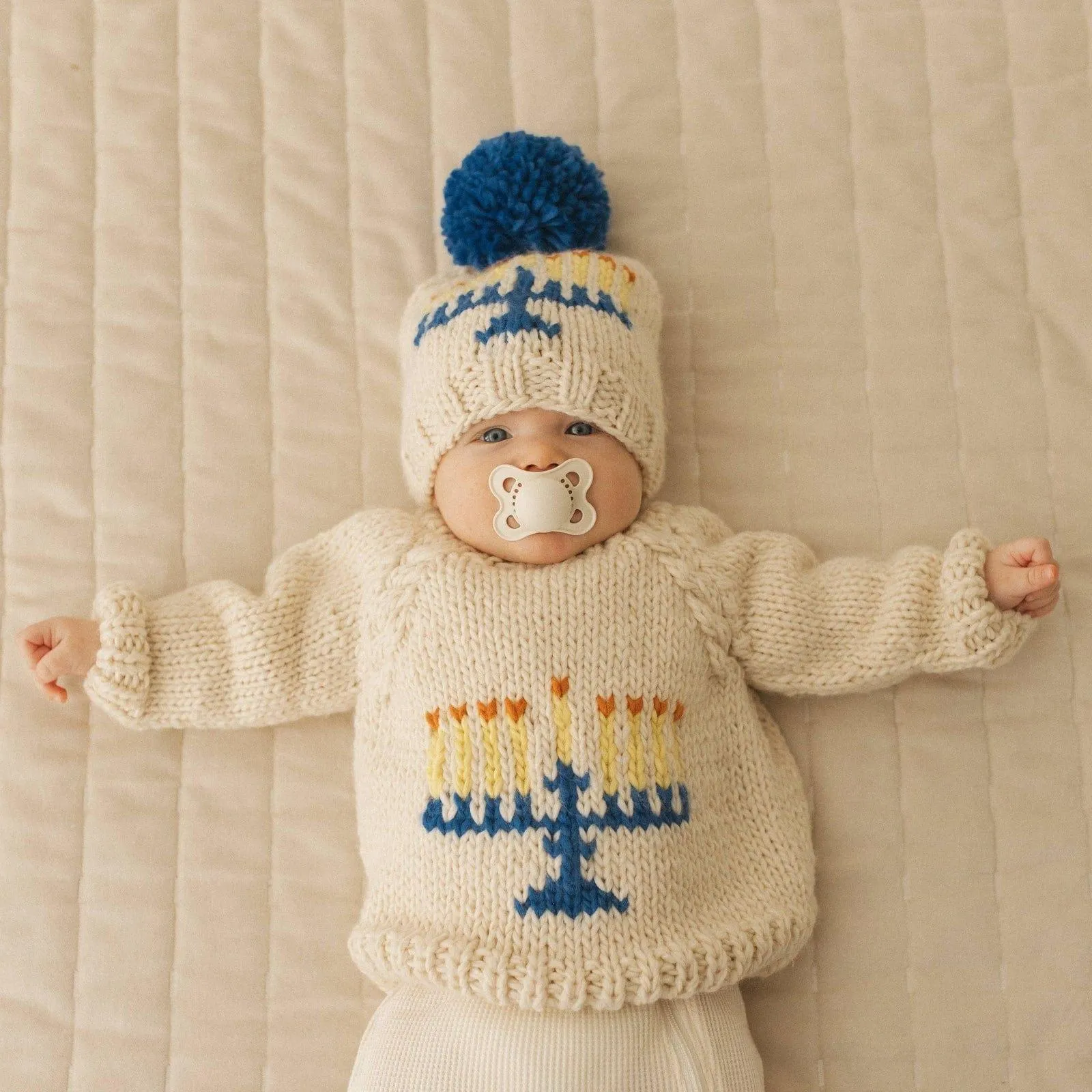 Menorah Sweater and Beanie Set