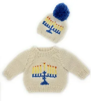 Menorah Sweater and Beanie Set