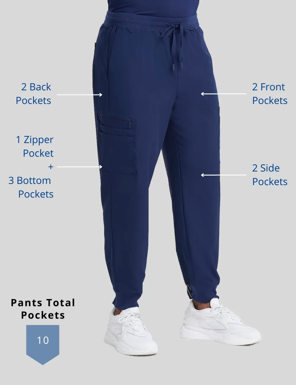 Mens Jogger Scrub Pants - Pewter