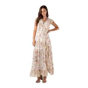 Miss Me Women's Floral Printed V-Neck Dress
