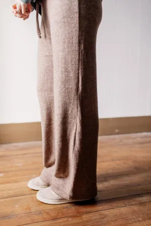 Mocha Soft Brushed Lounge Drawstring Pants