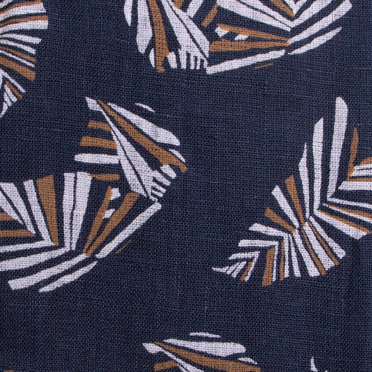 Navy Floral Pure Italian Linen Shirt