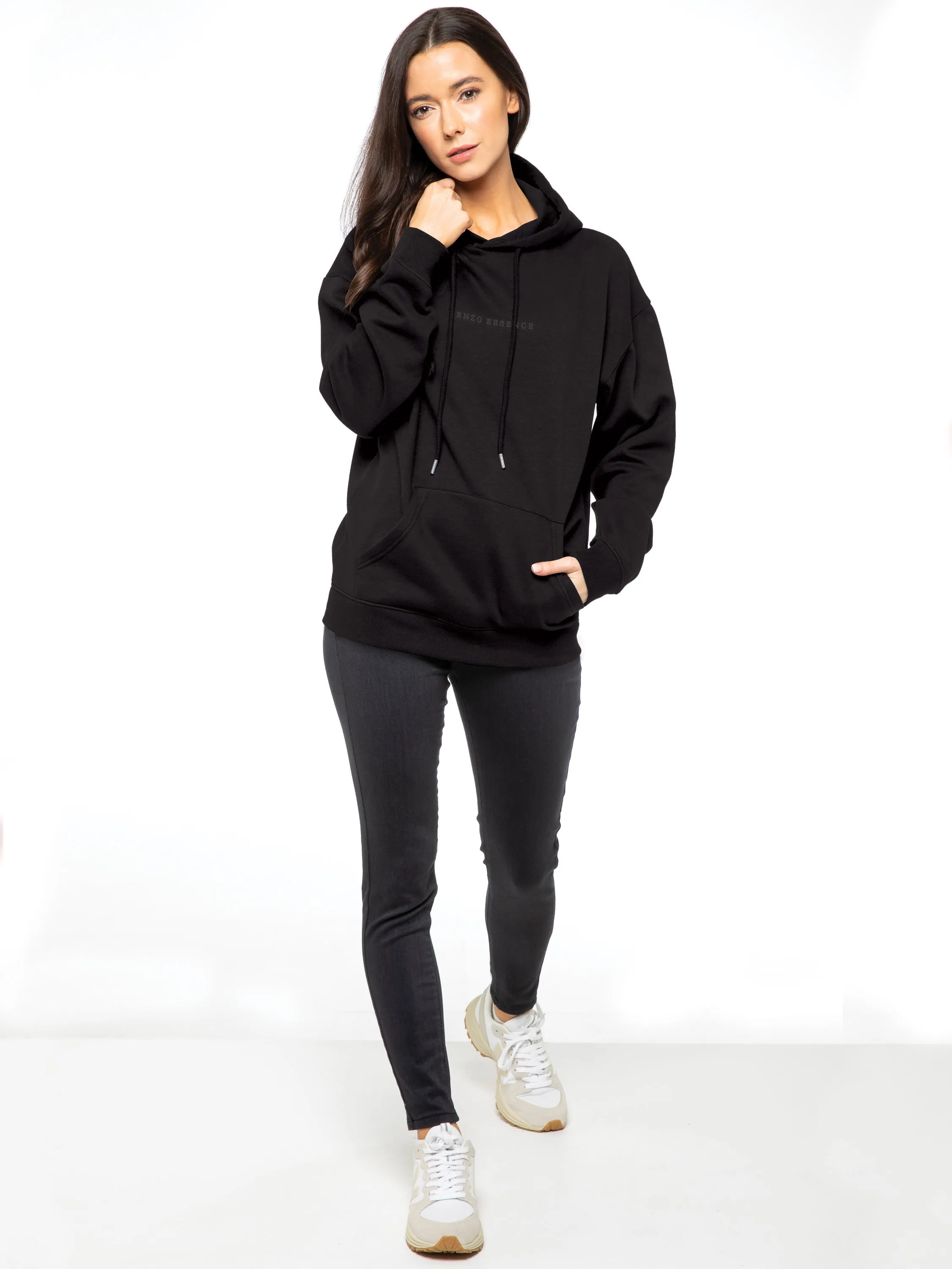 Oversized Essential Hoodie - Black