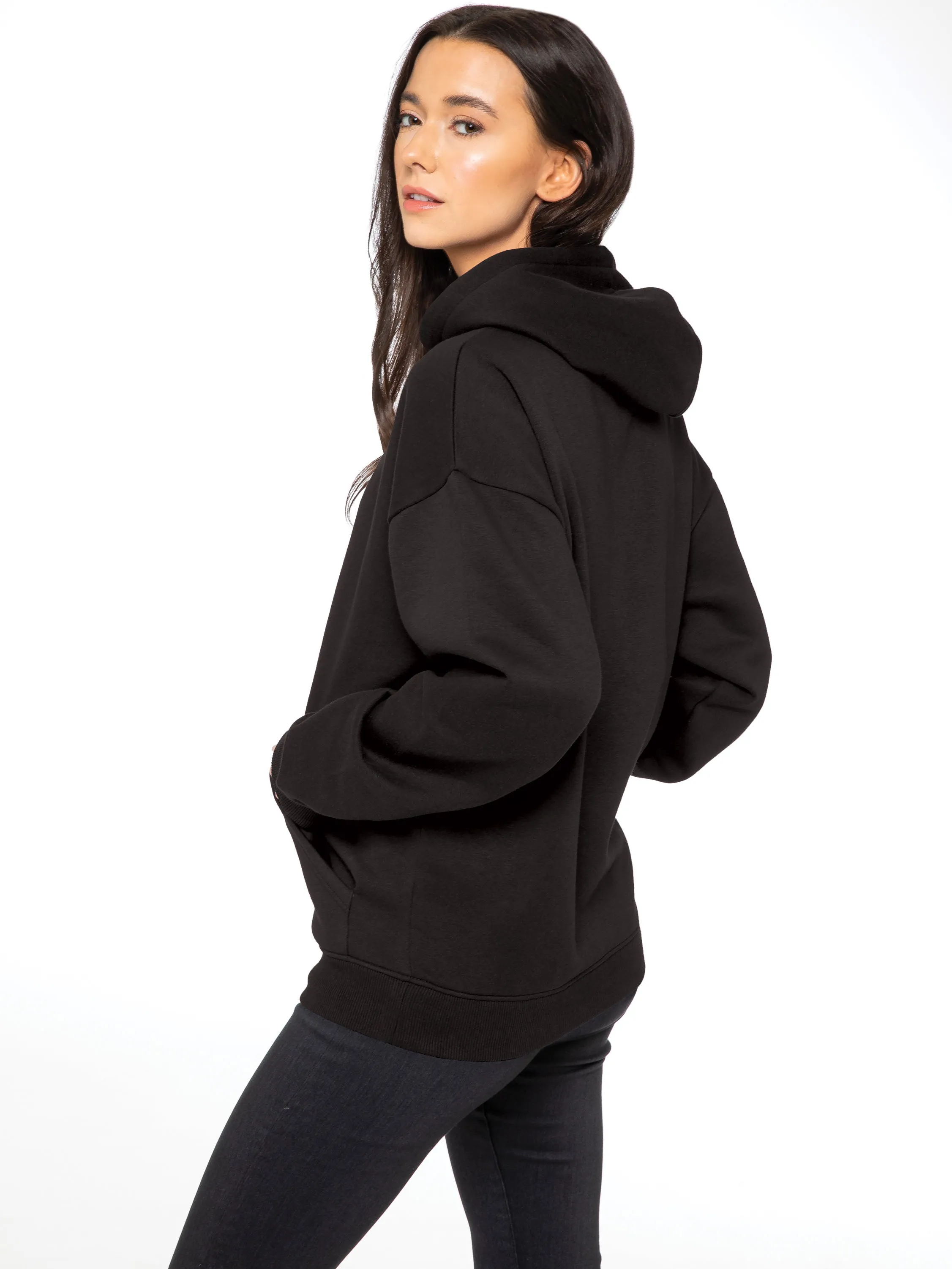 Oversized Essential Hoodie - Black