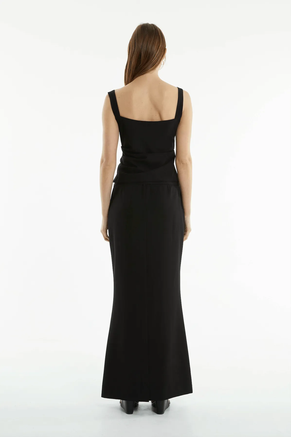 PARADIGM FLUTED MAXI SKIRT | BLACK
