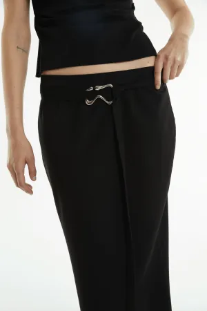 PARADIGM FLUTED MAXI SKIRT | BLACK