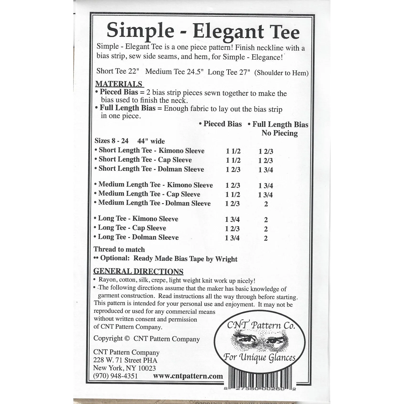 Pattern: Simple Elegant Tee