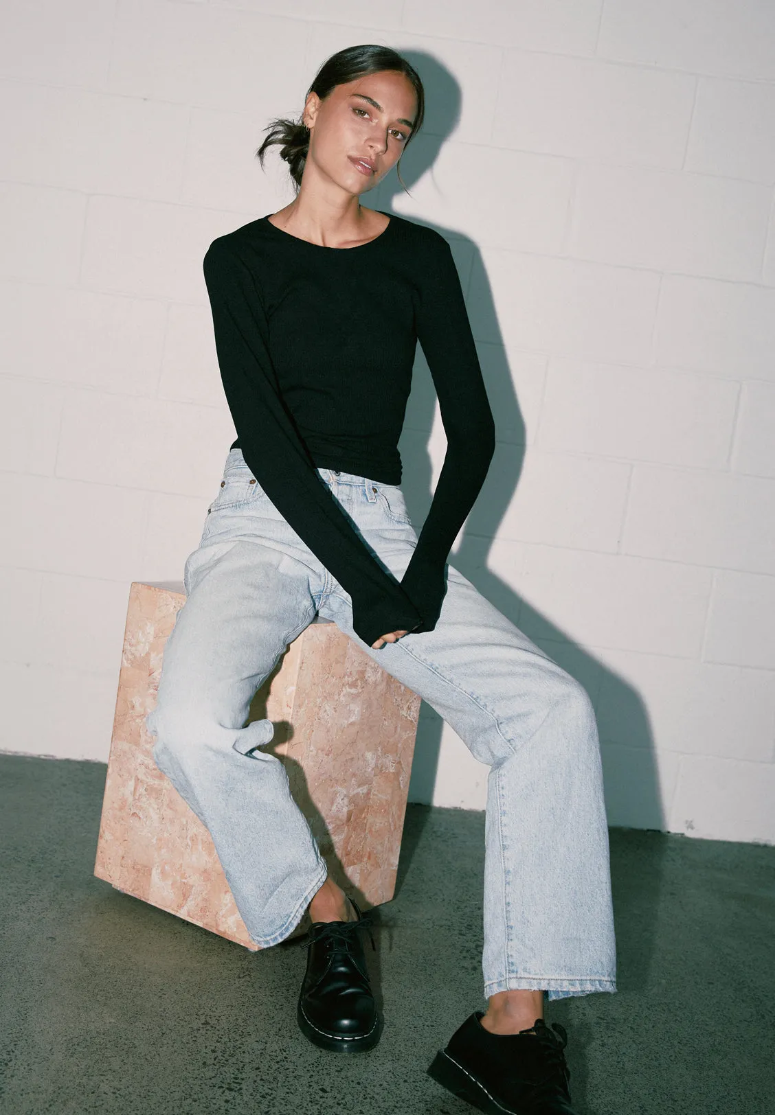 *PREORDER* BASE RIB LS, BLACK