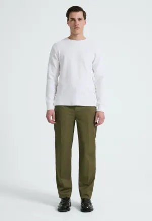 Quad Cotton LS Tee - White