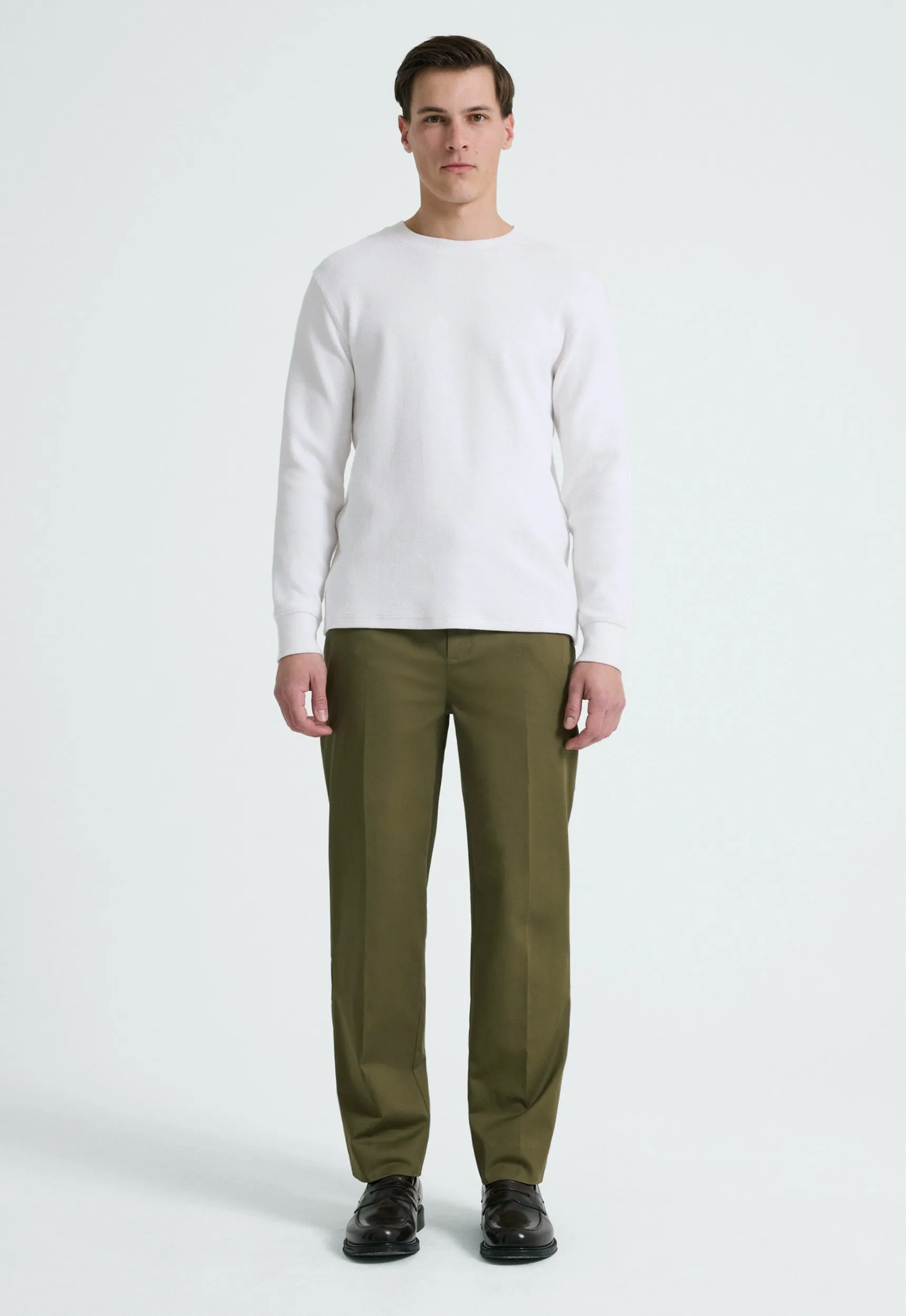 Quad Cotton LS Tee - White