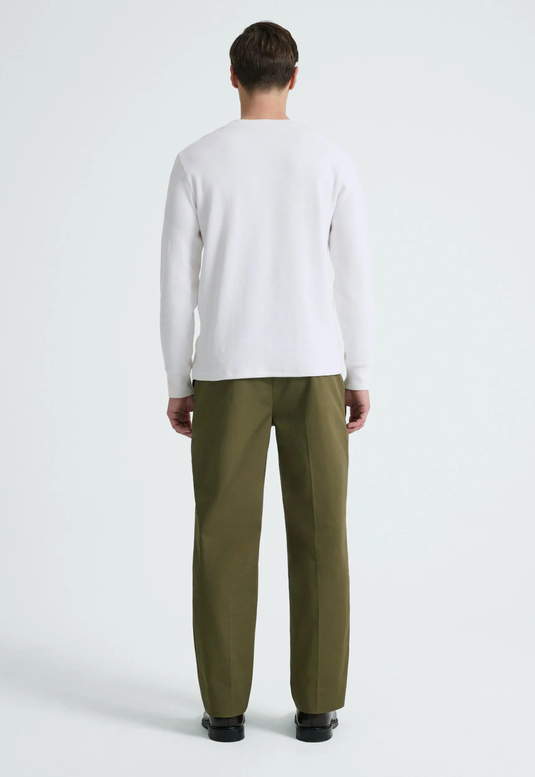 Quad Cotton LS Tee - White