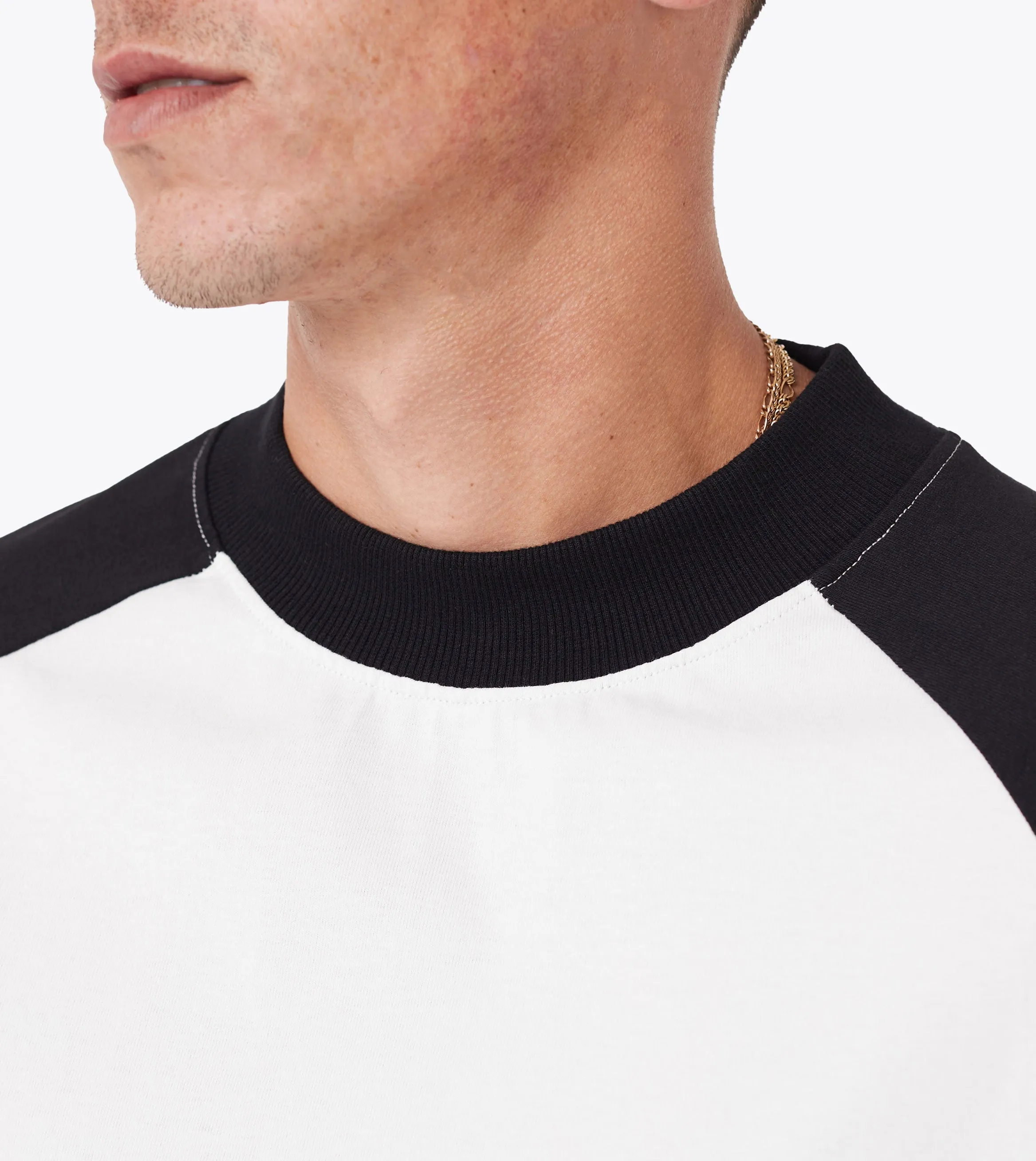 Raglan Lounge Tee Vintage White/Black