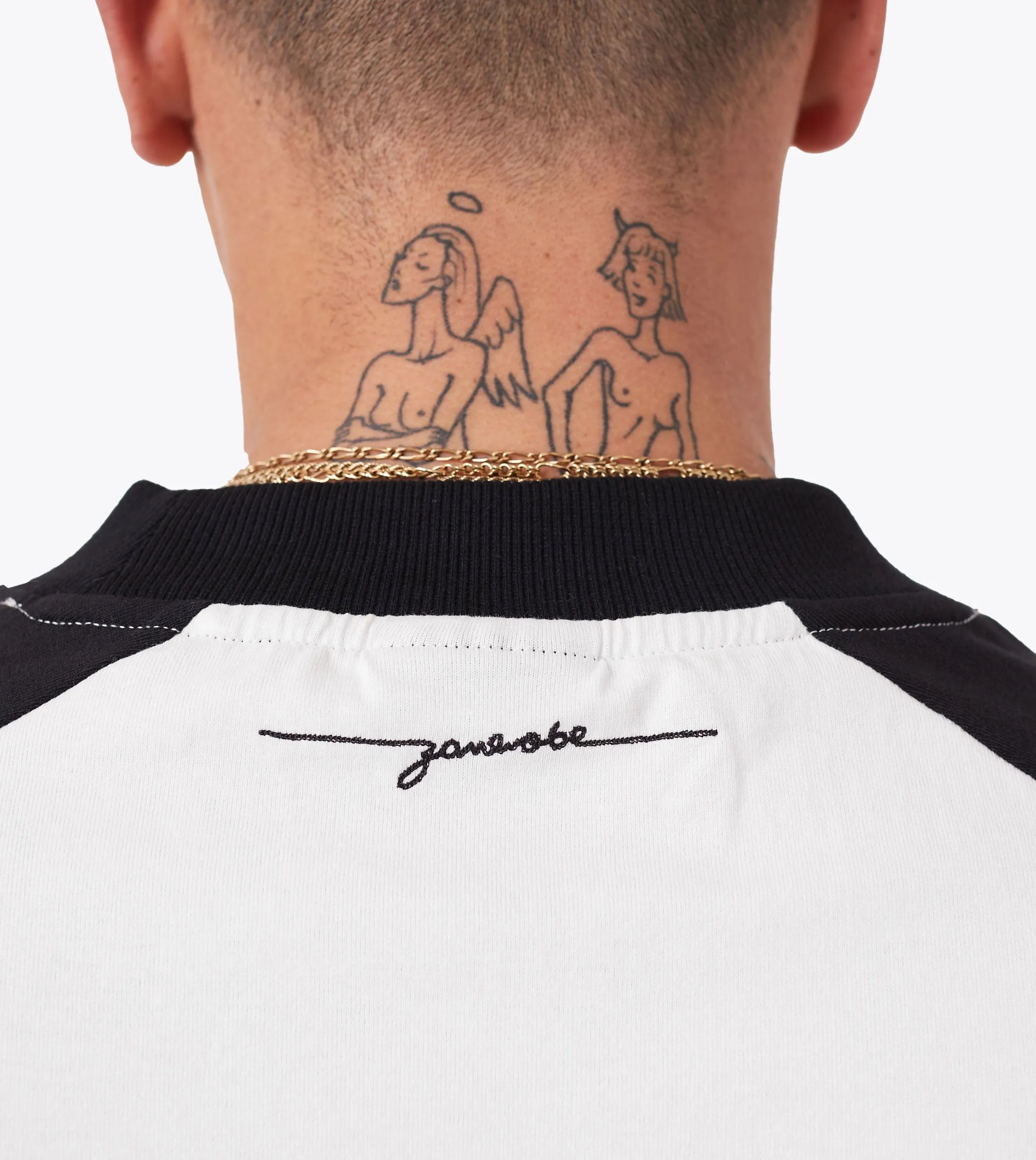 Raglan Lounge Tee Vintage White/Black